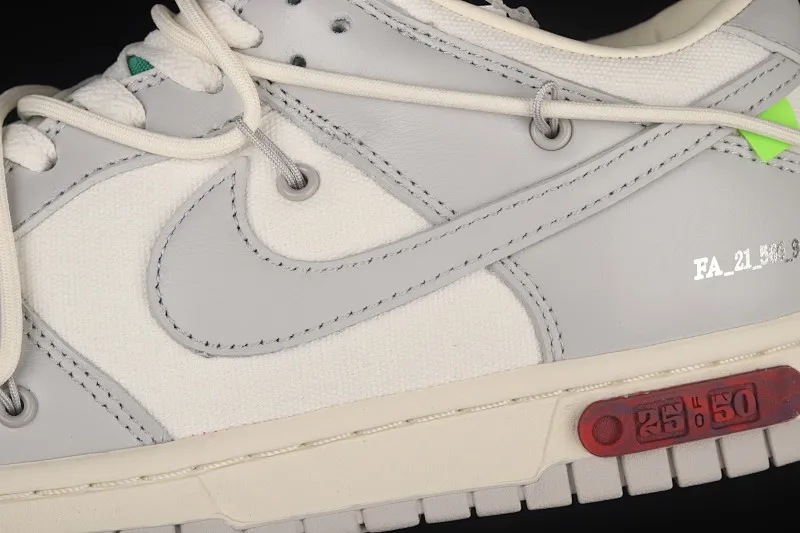 All Categories Nk SB Dunk Series Nk SB Dunk Low Low-top sneakers Pure original version OF x Nk Dunk Low OW Gray SB smashed backboard fashion casual sneakers DM1602-121
